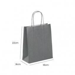 Mini kraft bag parma with twisted handles 18x22x8cm (25pcs)