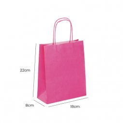 Mini kraft bag parma with twisted handles 18x22x8cm (25pcs)