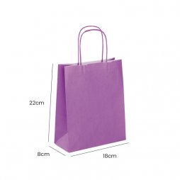 Mini kraft bag parma with twisted handles 18x22x8cm (25pcs)