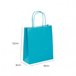 Mini kraft bag parma with twisted handles 18x22x8cm (25pcs)