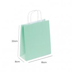 Mini kraft bag parma with twisted handles 18x22x8cm (25pcs)