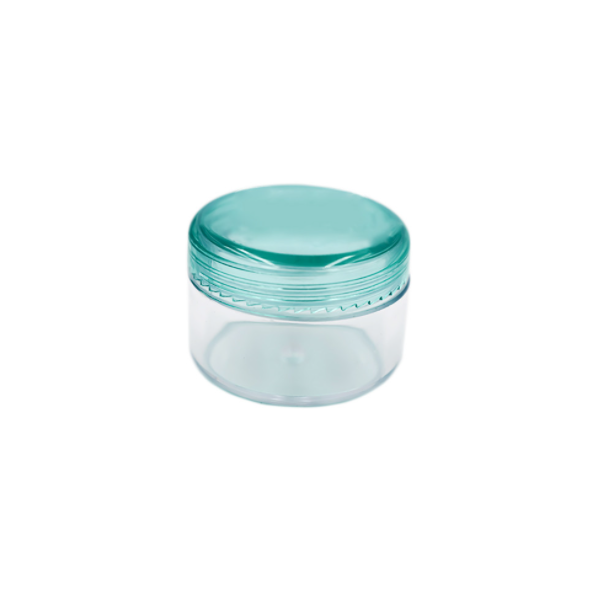 Transparent Plastic Jar Blue Lid - 15ml