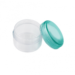 Clear Plastic Storage Box Blue Lid - 15ml