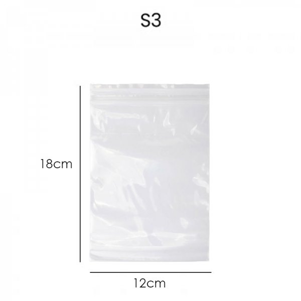 S3 - Sachet à Fermeture Pression 12*18cm  (100pcs)