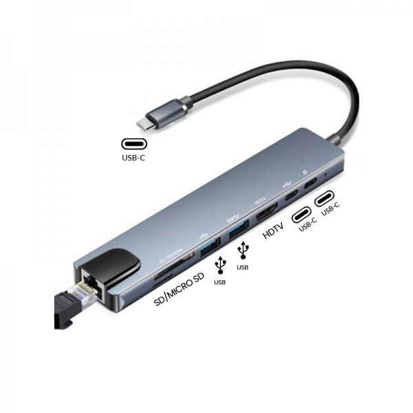 Station D'accueil Portable USB-C à HDTV 8 en 1 T481