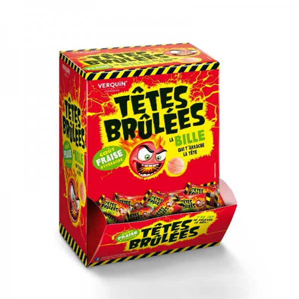 Pack Bonbons Piquants Fraise (300pcs) - Têtes Brûlées