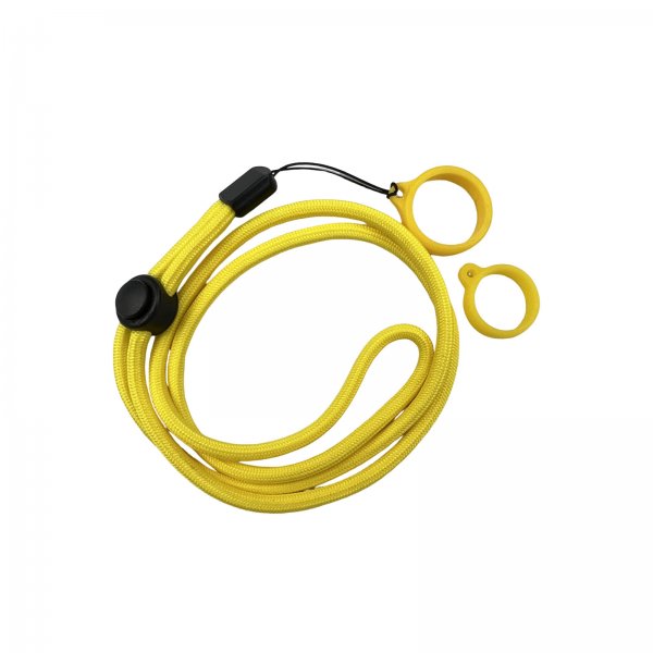 Adjustable Lanyard With Silicone Ring Yellow (1pcs)