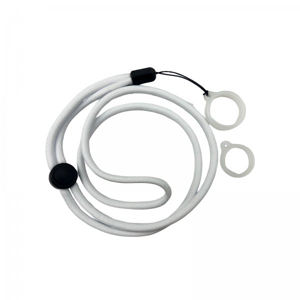 Adjustable Lanyard With Silicone Ring White (1pcs)