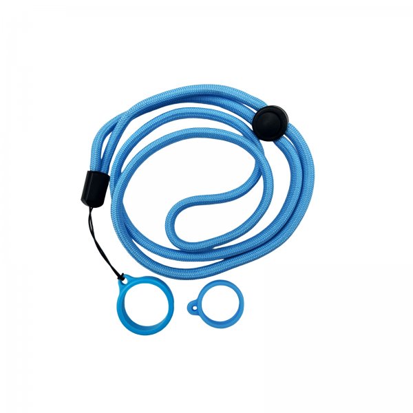 Lanière Réglable Avec Anneau Silicone Blue (1pcs)