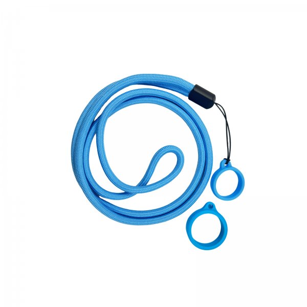 Lanière Avec Anneau Silicone Blue (1pcs)