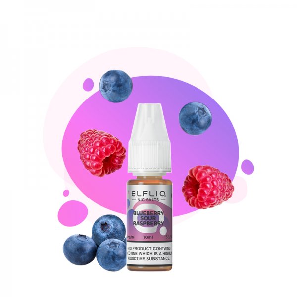 Blueberry Sour Raspberry Nic Salt 10ml - Elfliq by Elfbar