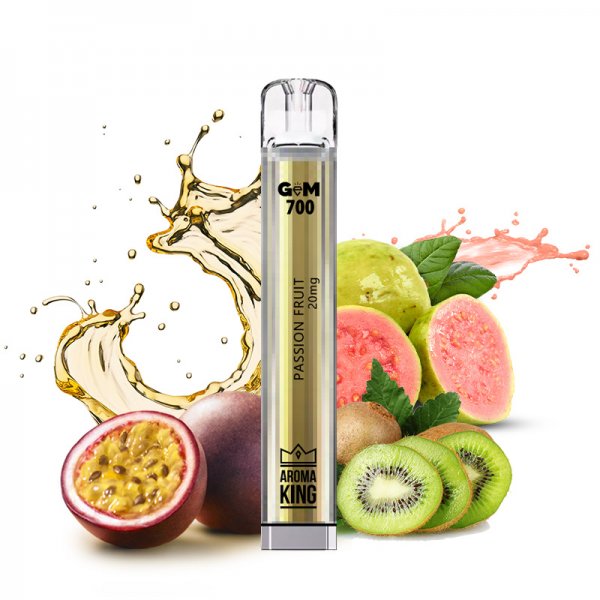 Puff Gem 700 Passion Fruit Kiwi Guava 20mg - Aroma King