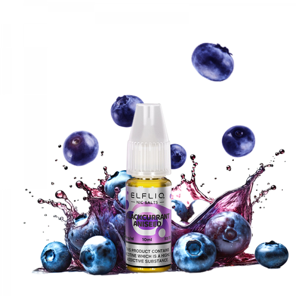 Blackcurrant Aniseed Nic Salt 10ml - Elfliq by Elfbar