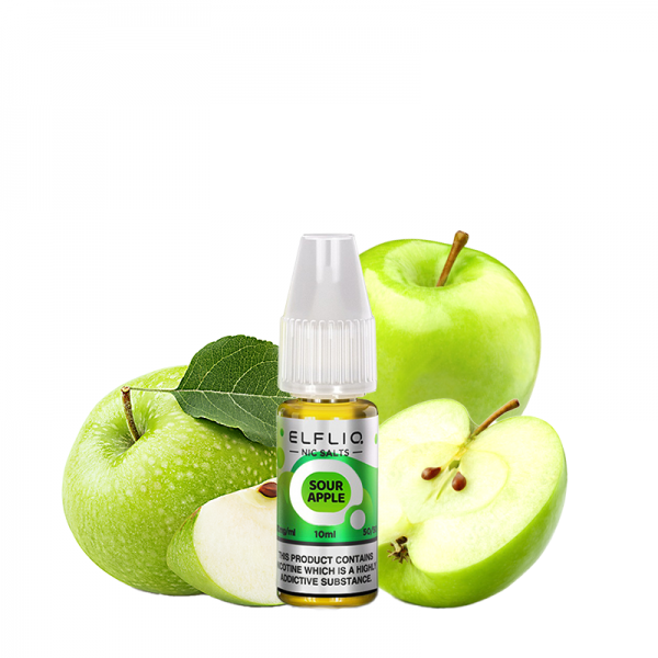 Sour Apple Nic Salt 10ml - Elfliq by Elf Bar