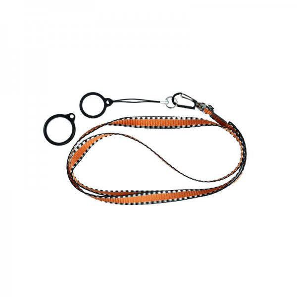 Flat Lanyard With 2 Silicone Rings Orange (1pcs)