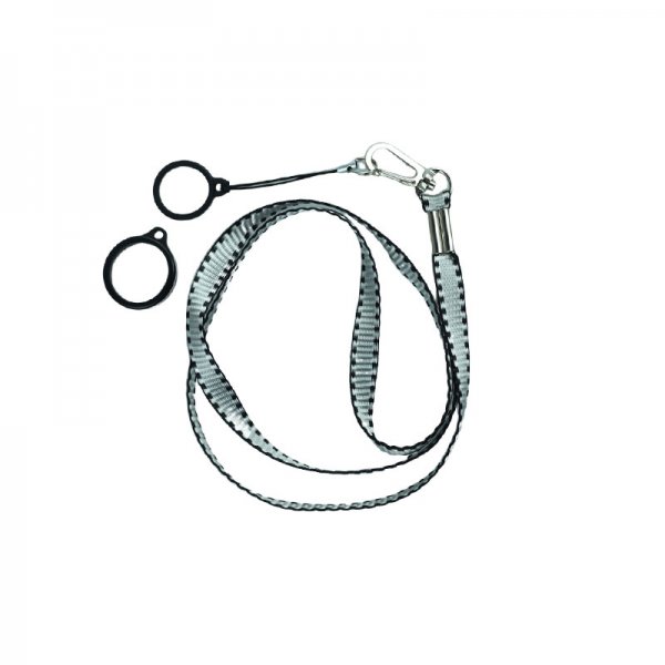 Flat Lanyard With 2 Silicone Rings Grey (1pcs)