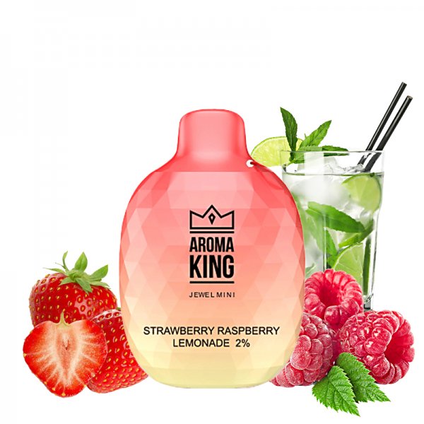 Puff Jewel Mini 600 Strawberry Raspberry Lemonade 20mg - Aroma King