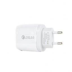 [Sample] 4-Port 3.1A 5V Fast Charge 3.0 Power to USB Adapter - BK385 (White)