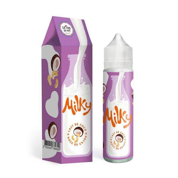 Lait de Coco Noix de Cajou 0mg 50ml - Milky by Le Coq Qui Vape