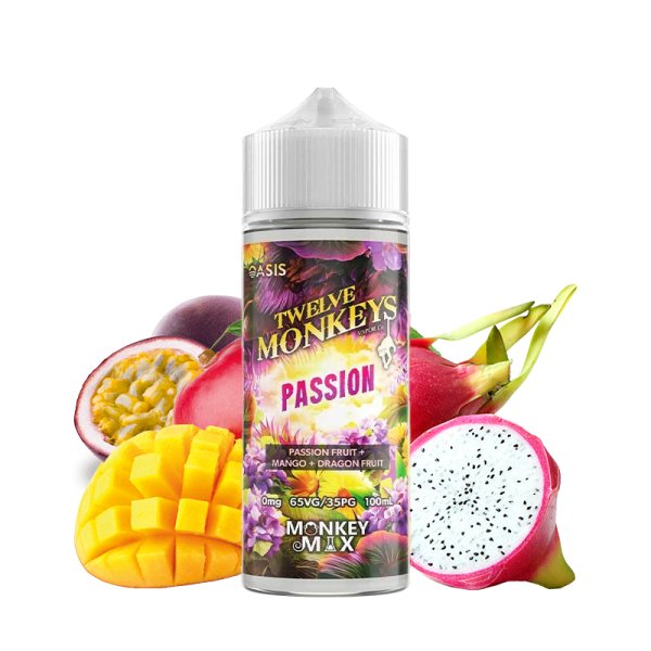 Passion 0mg 100ml - Oasis by Twelve Monkeys