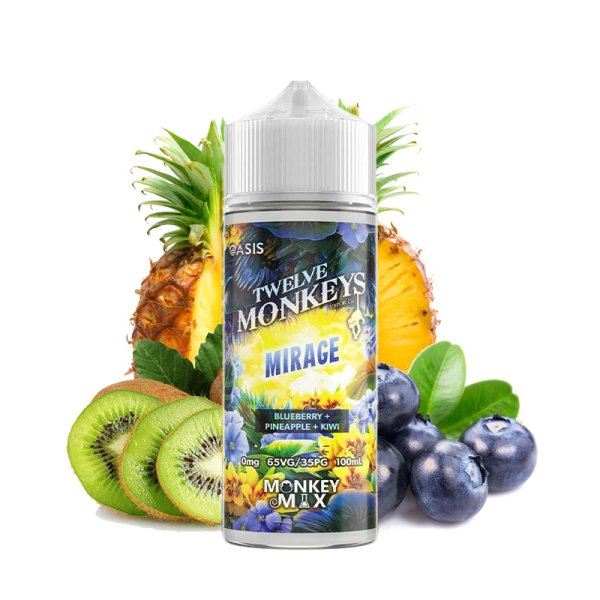 Mirage Monkey Mix 0mg 100ml - Twelve Monkeys