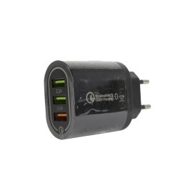 Adaptater Wall/USB 3 port 2,1A 5V Fast Charge 3.0 - BK373