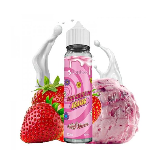 Ice Cream Fraise 0mg 50ml - Liquideo Wpuff Flavors