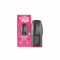 Cartridge Click & Puff 20mg Raspberry Soda (1pcs) - X-Bar