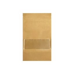 Plastic zippered kraft pouches 9x14x3cm