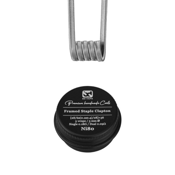 Framed Staple Clapton Ni80 0.18Ω Handmade (2pcs) - BD Vape