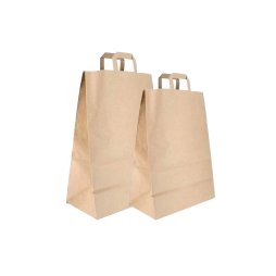 Bag Handles Kraft Brown 290 x 140 X 260mm  (50pcs) - SK3