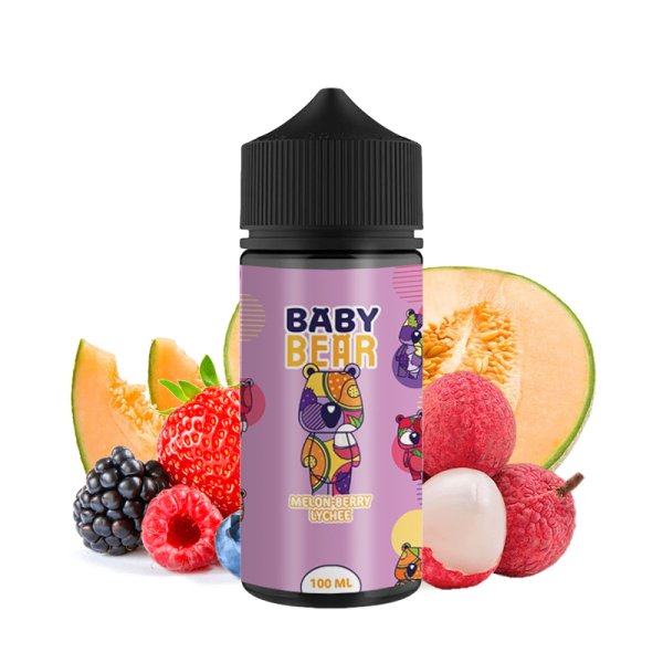 Melon Berry Lychee 0mg 100ml - Baby Bear