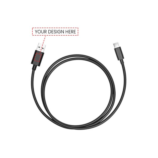 Customisable USB-A to Micro-USB charging cable 1.2M