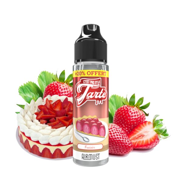 Fraisier 0mg 60ml - C'est pas d'la Tarte by Airmust