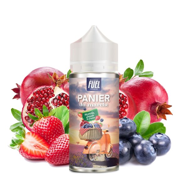 Myrtille Grenade et Fraise 0mg 100ml - Panier Du Marché by Maison Fuel