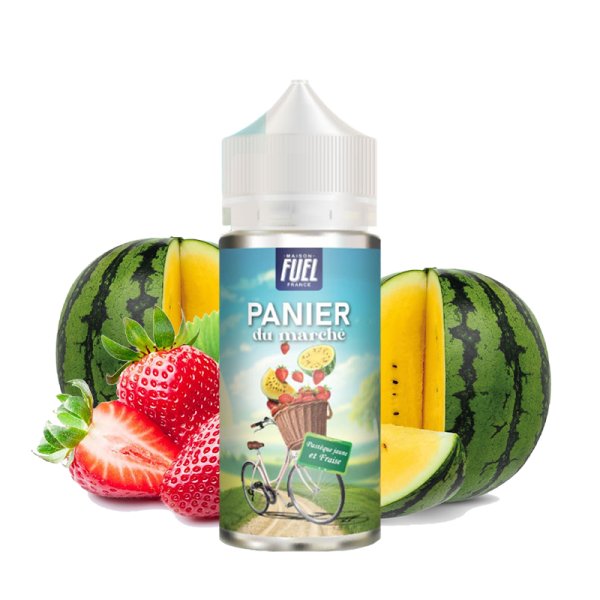 Fraise et Pastèque Jaune 0mg 100ml - Panier Du Marché by Maison Fuel