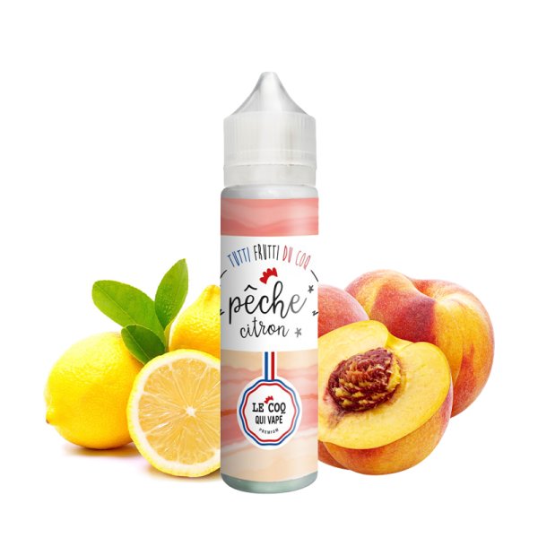 Pêche Citron 0mg 50ml - Le Coq qui Vape