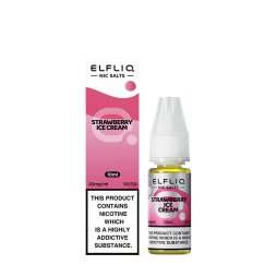 Strawberry Ice Cream Nic Salt 10ml - Elfliq by Elf Bar