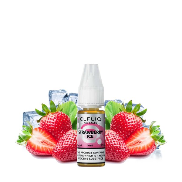 Strawberry Ice Nic Salt 10ml - Elfliq by Elfbar