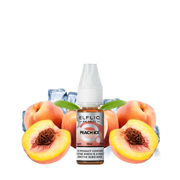 Peach Ice Nic Salt 10ml - Elfliq by Elfbar