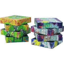 Cartoon Rubik's Cube Zinc Grinder 4 Levels