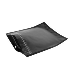 Black self-closing pouch 10x15cm (100pcs)