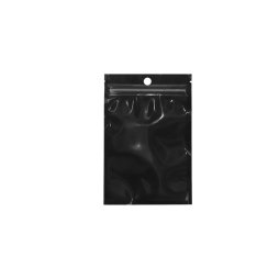 Black self-closing pouch 14x20cm (100pcs)