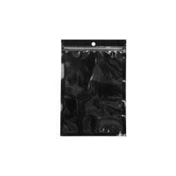 Black self-closing pouch 16x24cm (100pcs)