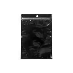 Black self-closing pouch 18x26cm (100pcs)