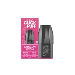 Cartridge Click & Puff 10/20mg  Dragon Litchee (1pcs) - X-Bar