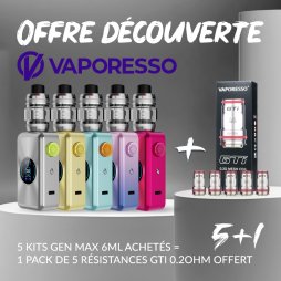 Offer 5+1 Kit GEN Max + Résistances GTi 0.2ohm - Vaporesso