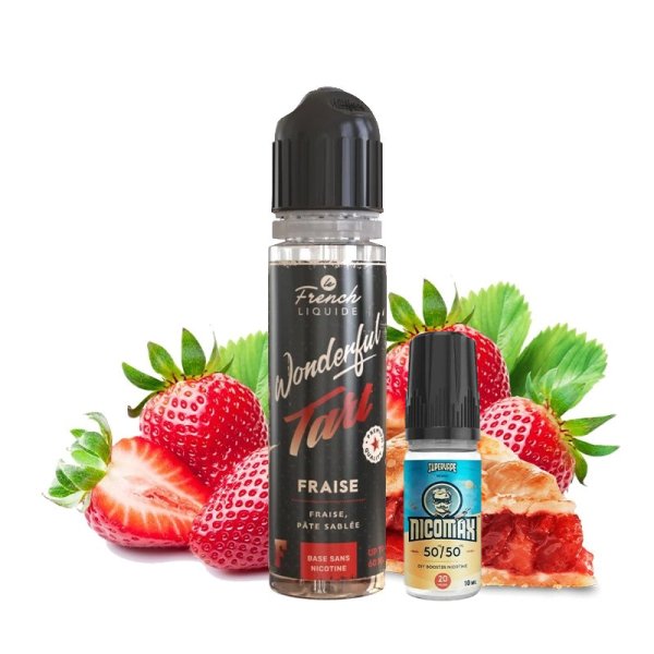 Fraise 0mg 50ml + 1 Booster Nicomax 20mg - Wonderful Tart by Le French Liquide