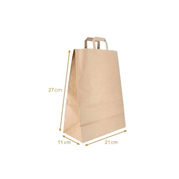 Sac Poignées Kraft Brun S M L (50pcs)