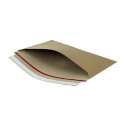 Brown microflute cardboard pouch with adhesive closure (10pcs)